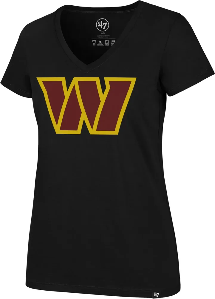 '47 Women's Washington Commanders Logo Black T-Shirt