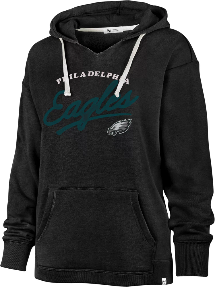 '47 Women's Philadelphia Eagles Cross Script Black Hoodie