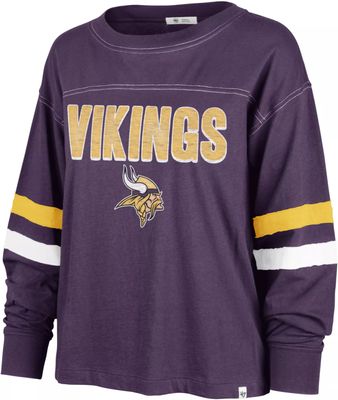 Minnesota Vikings Women's Shirt New Era Crop Long Sleeve T