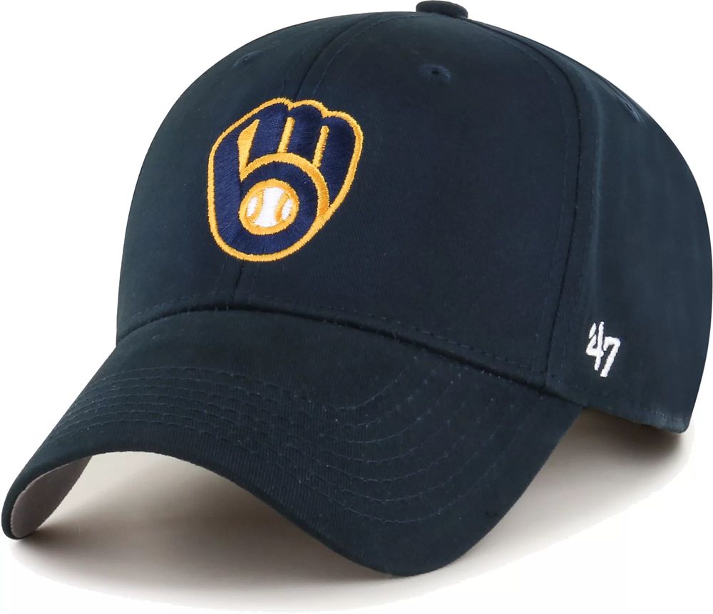 Men's Milwaukee Brewers '47 Navy/White Flag Fill Trucker Snapback Hat