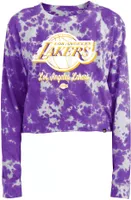 5th & Ocean Women's Los Angeles Lakers Purple Tie Dye Long Sleeve T-Shirt