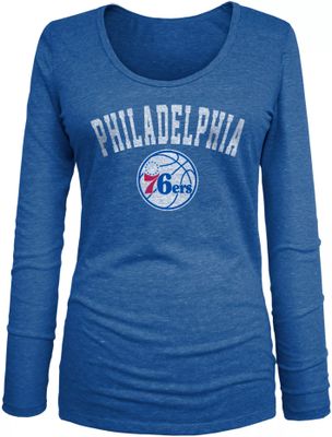 New Era Philadelphia Phillies Womens Space Dye T-Shirt - Blue