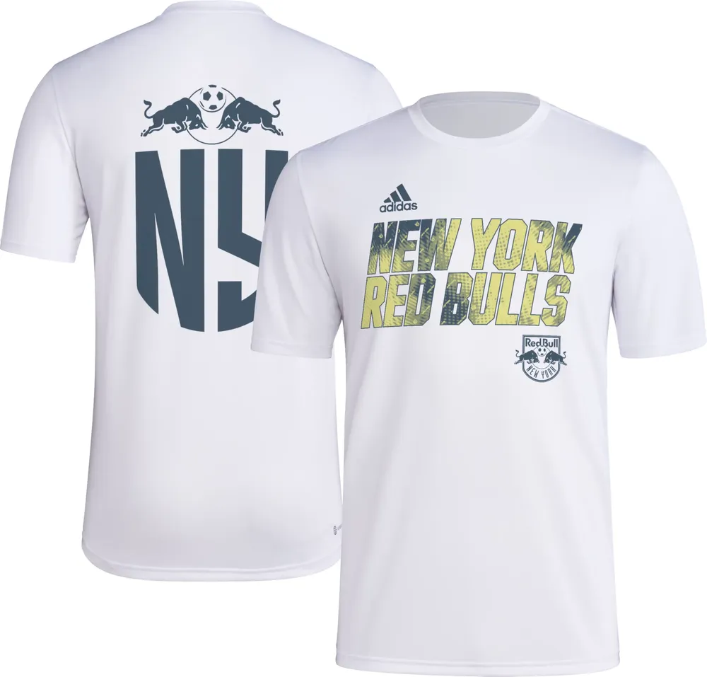 adidas New York Red Bulls 2023 Jersey Hook White T-Shirt