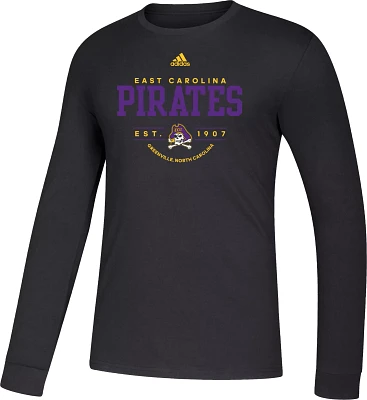 adidas Men's East Carolina Pirates Black Amplifier Longsleeve T-Shirt