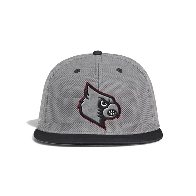 adidas Men's Grey Louisville Cardinals Fitted Mesh Baseball Hat