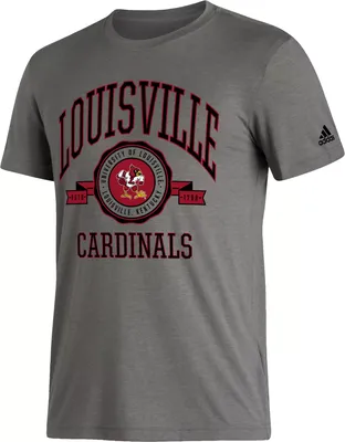 adidas Men's Louisville Cardinals Grey Blend T-Shirt