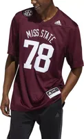 adidas Men's Mississippi State Bulldogs #1 Maroon Replica Football Jersey