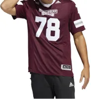 adidas Men's Mississippi State Bulldogs Maroon Replica Football Jersey