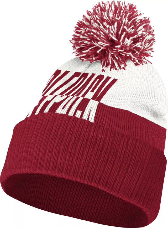 Top of the World Men's Louisville Cardinals Cardinal Red Pom Knit Beanie