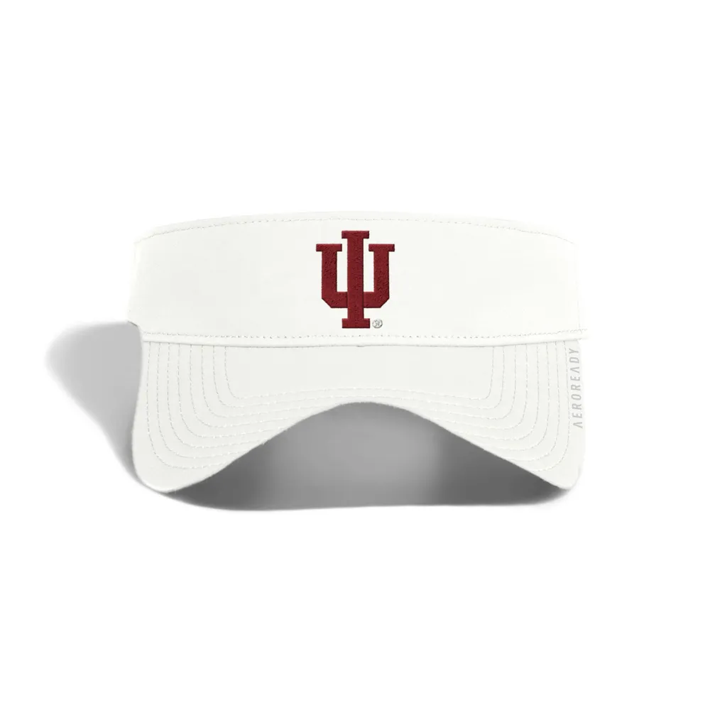 adidas Men's Indiana Hoosiers White Coach Thin Adjustable Visor