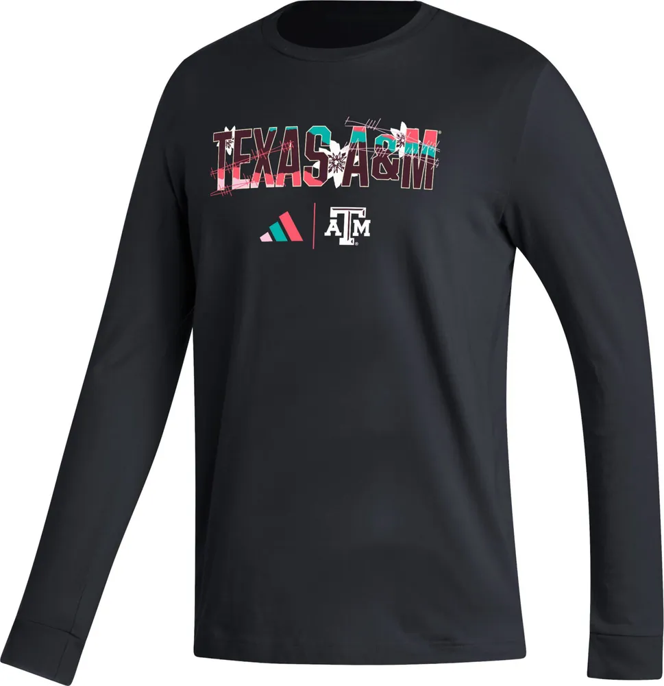 adidas Men's Texas A&M Aggies Black Long Sleeve T-Shirt