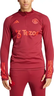 adidas Manchester United 2023 Maroon Quarter-Zip Pullover Shirt