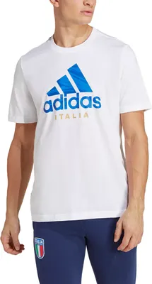 adidas Italy 3-Stripe White T-Shirt