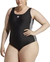 Adidas Women's Adicolor 3-Stripe Plus One-Piece Swimsuit