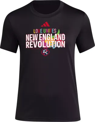 adidas Women's New England Revolution 2023 Pride Pregame T-Shirt