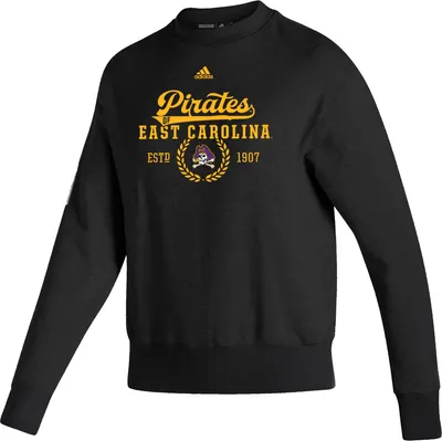 adidas Women's East Carolina Pirates Black Vintage Crew Sweatshirt