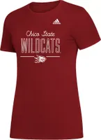 adidas Women's Chico State Wildcats Cardinal Amplifier T-Shirt