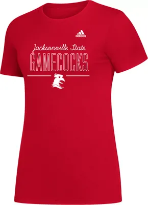 adidas Women's Jacksonville State Gamecocks Red Amplifier T-Shirt