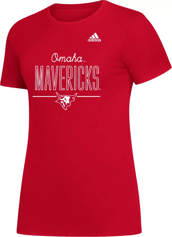 adidas Women's Nebraska-Omaha Mavericks Crimson Amplifier T-Shirt