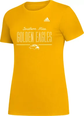 adidas Women's Southern Miss Golden Eagles Gold Amplifier T-Shirt