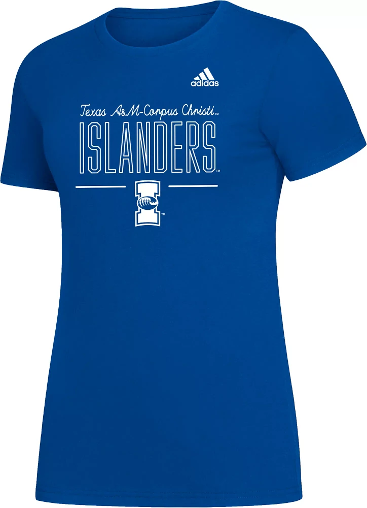 adidas Women's Texas A&M -Corpus Christi Islanders Blue Amplifier T-Shirt