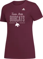 adidas Women's Texas State Bobcats Maroon Amplifier T-Shirt