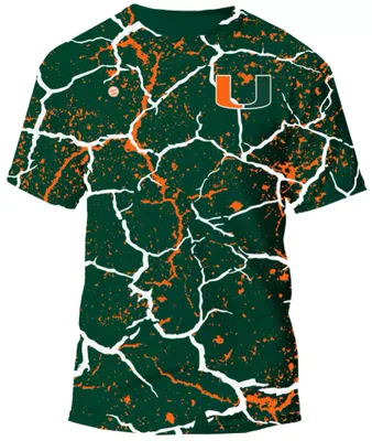 Dyme Lyfe Men's Miami Hurricanes Green Storm T-Shirt