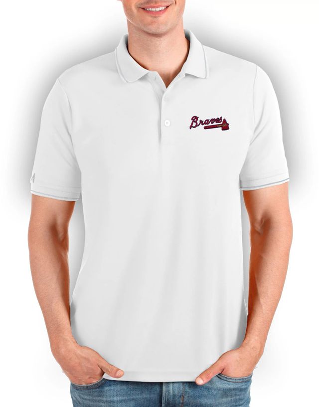 Atlanta Braves Men's Mini Pique Short Sleeve Polo 