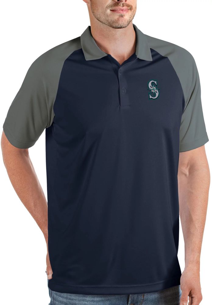 Men's Seattle Seahawks Antigua College Navy Compass Polo