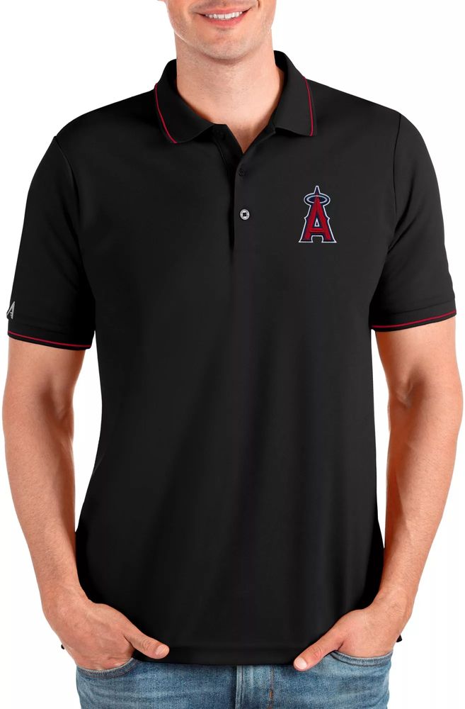 Men's Antigua White Atlanta Braves Compass Polo