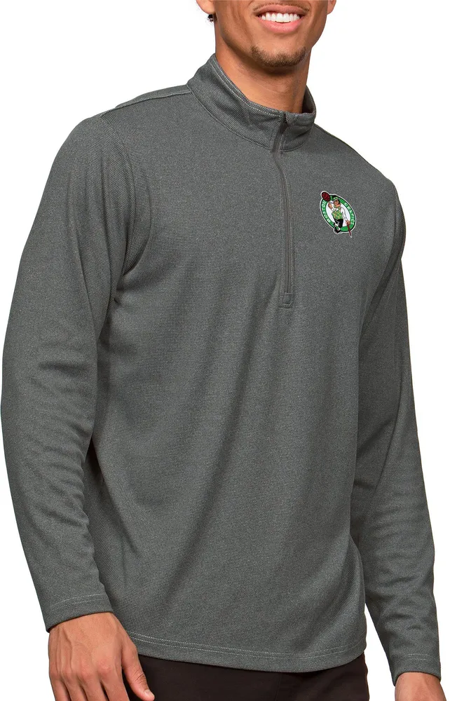 Antigua Men's Boston Celtics Charcoal Epic ¼ Zip Pullover