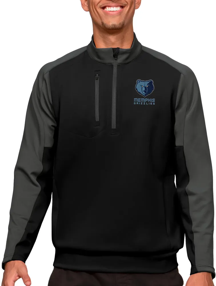 Antigua Men's Memphis Grizzlies Black Team ¼ Zip