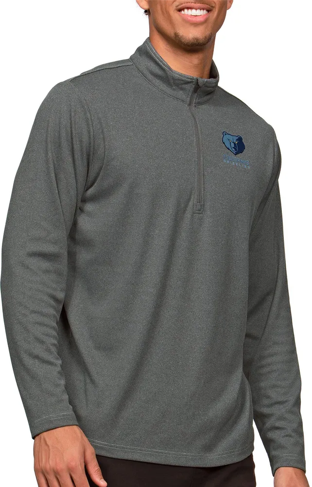 Antigua Men's Memphis Grizzlies Charcoal Epic ¼ Zip Pullover