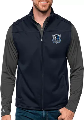 Antigua Men's Dallas Mavericks Navy Links Golf Vest