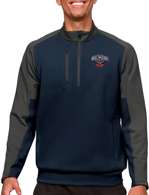 Antigua Men's New Orleans Pelicans Navy Team ¼ Zip