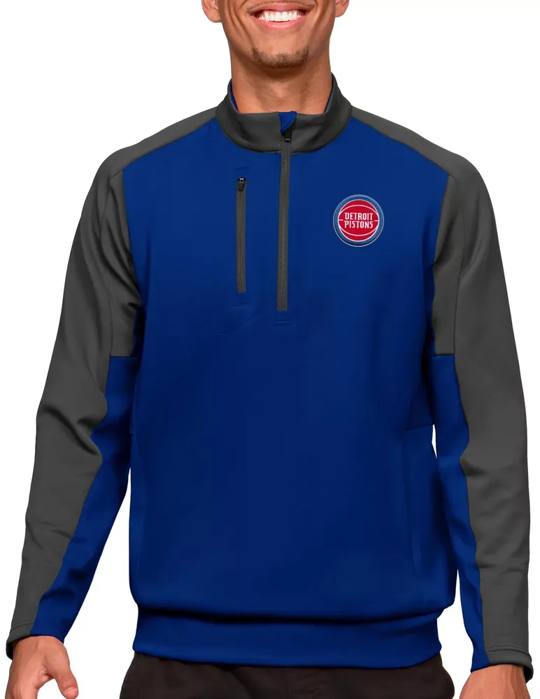 Antigua Men's Detroit Pistons Royal Team ¼ Zip