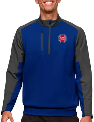 Antigua Men's Detroit Pistons Royal Team ¼ Zip