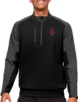 Antigua Men's Houston Rockets Black Team ¼ Zip