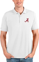 Antigua Men's Alabama Crimson Tide White Affluent Polo