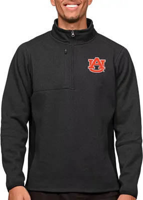 Antigua Men's Auburn Tigers Black Course 1/4 Zip Jacket