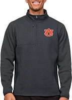 Antigua Men's Auburn Tigers Charcoal Course 1/4 Zip Jacket