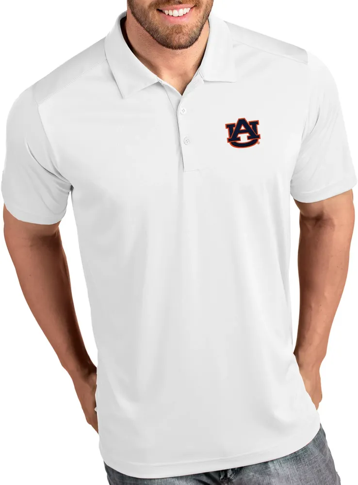 Antigua Men's Auburn Tigers White Tribute Polo