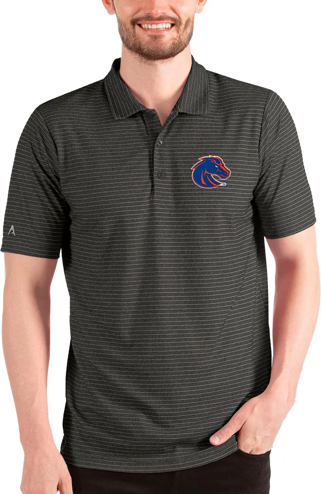 Antigua Men's Boise State Broncos Black/Silver Esteem Polo