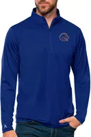 Antigua Men's Boise State Broncos Royal Blue Tribute Quarter-Zip Shirt