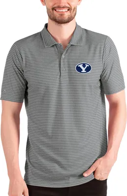 Antigua Men's BYU Cougars Grey/White Esteem Polo