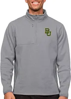 Antigua Men's Baylor Bears Light Grey Course 1/4 Zip Jacket