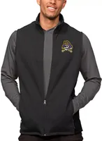 Antigua Men's East Carolina Pirates Black Heather Course Vest