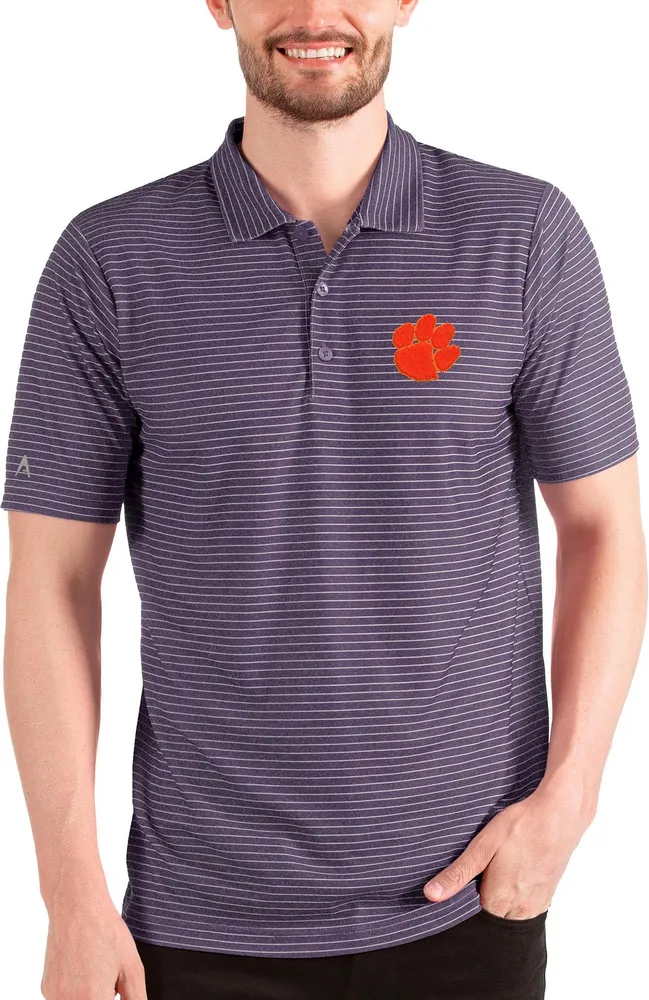 Antigua Men's Clemson Tigers Regalia/White Esteem Polo