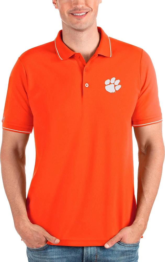 Antigua Men's Clemson Tigers Orange Affluent Polo