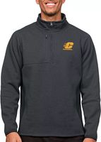 Antigua Men's Central Michigan Chippewas Charcoal Course 1/4 Zip Jacket